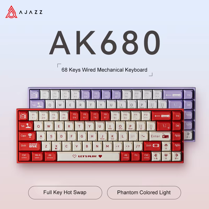 Keyboard Gaming Blue Switch - Tastiera Meccanica da Gaming Cablata AJAZZ